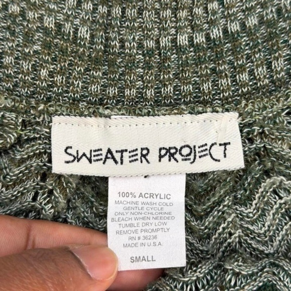Fairycore Whimsical Y2K Sweater Project Sage Green Knit Mini Tank Dress Sz S - Picture 7 of 7
